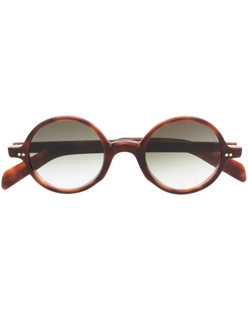Cutler and Gross Runde Sonnenbrille in Schildpattoptik - Braun Braun