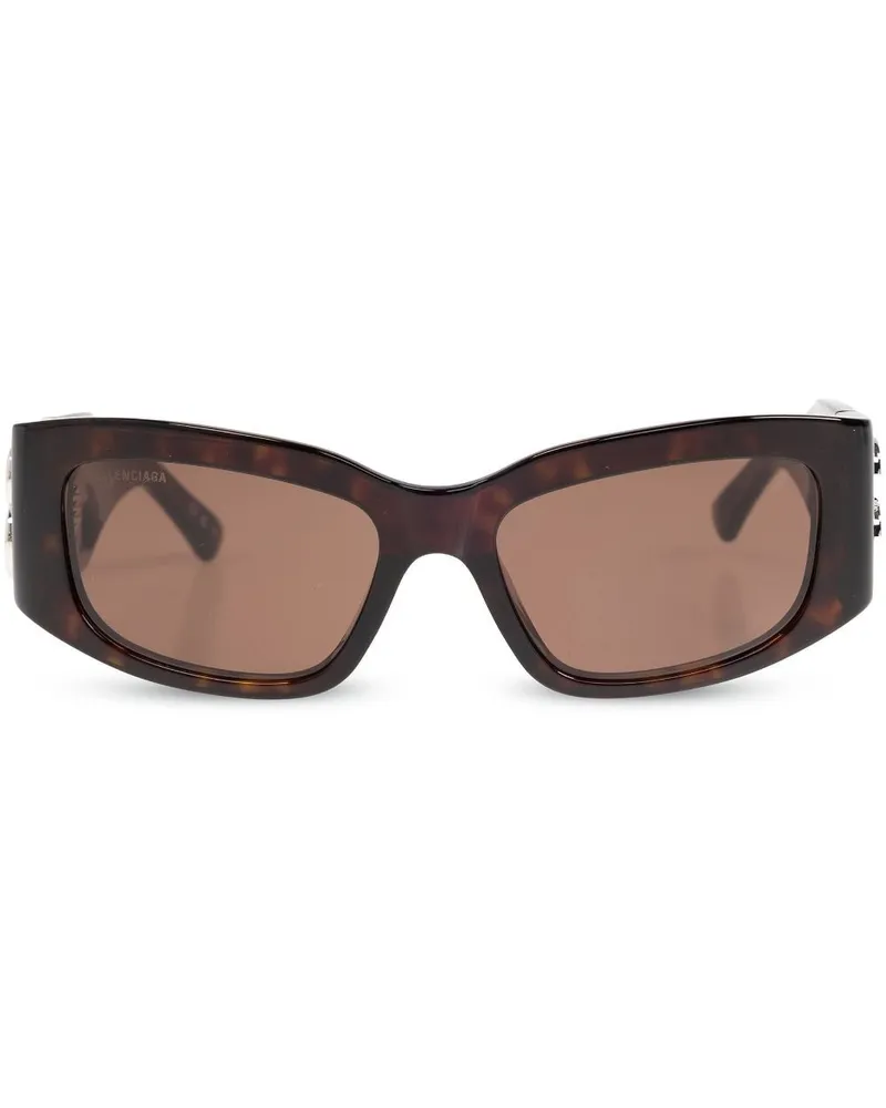 Balenciaga Sonnenbrille mit BB-Logo - Braun Braun