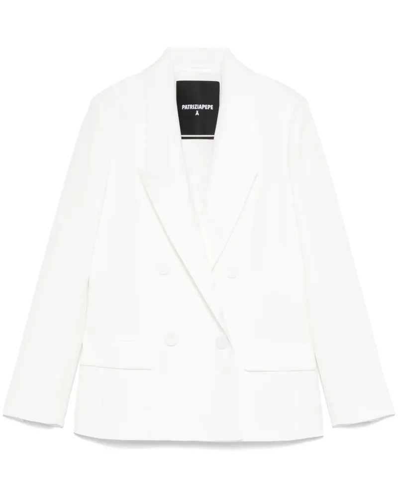 Patrizia Pepe Doppelreihiger Blazer - Weiß Weiß