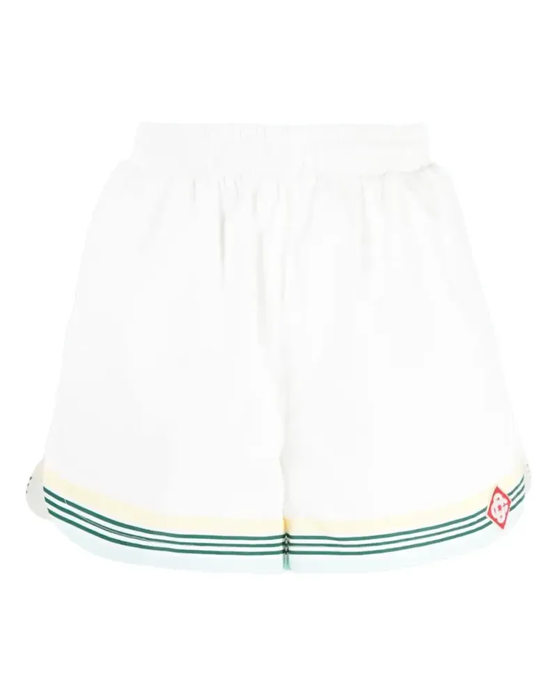 Casablanca Paris Sport-Shorts mit Streifendetail - Weiß Weiß