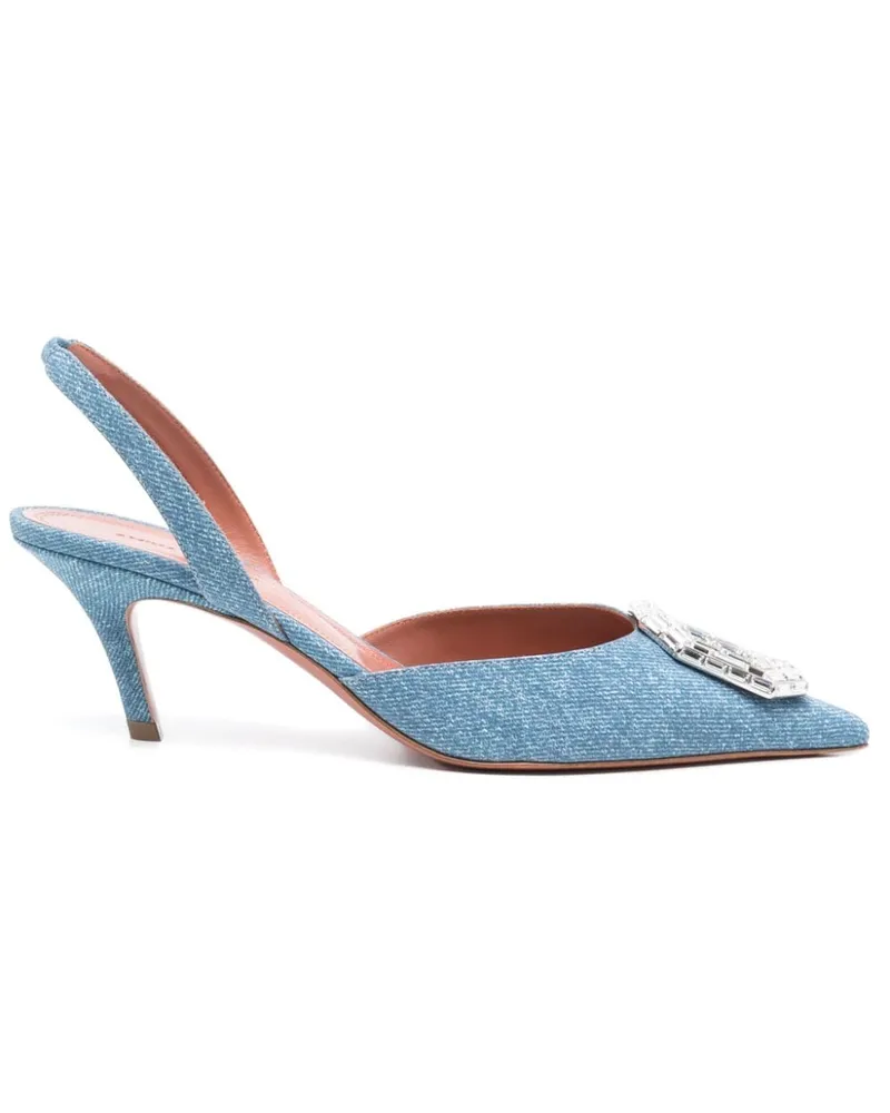 Amina Muaddi Camelia Pumps 60mm - Blau Blau