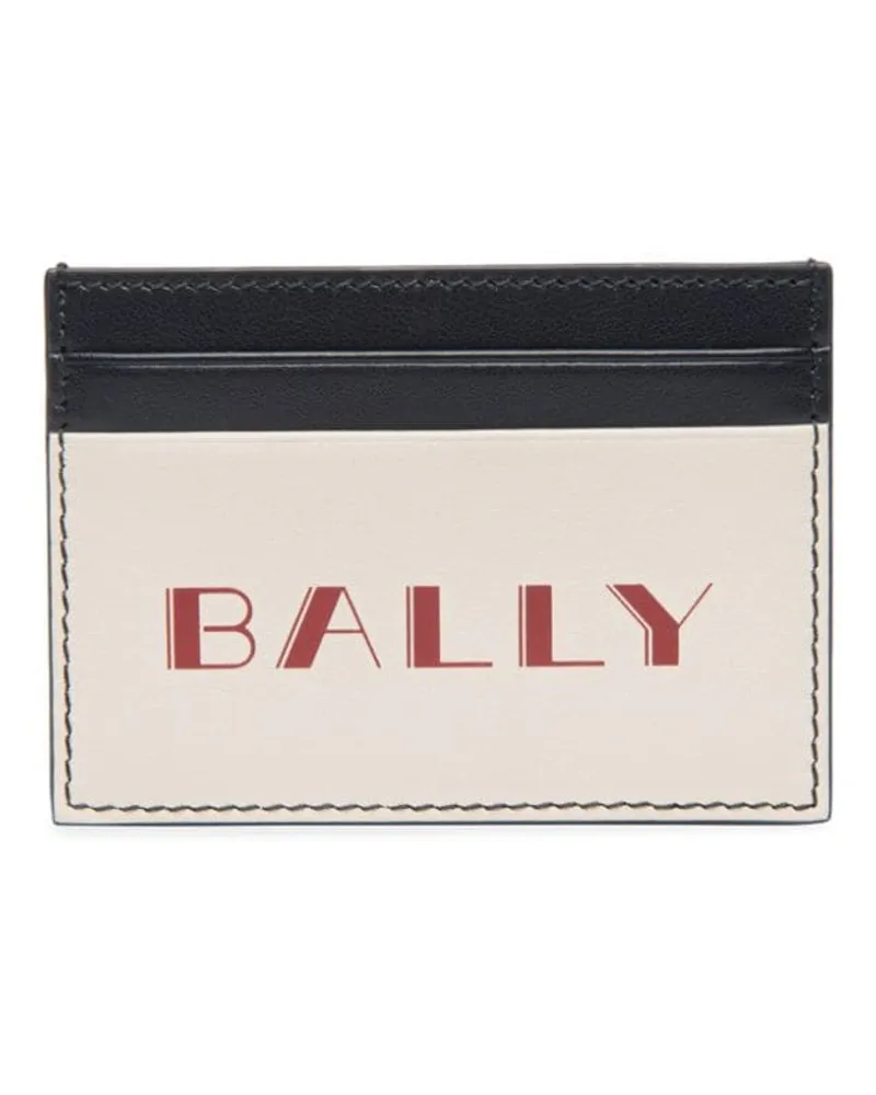 Bally Kartenetui mit Slogan-Print Nude