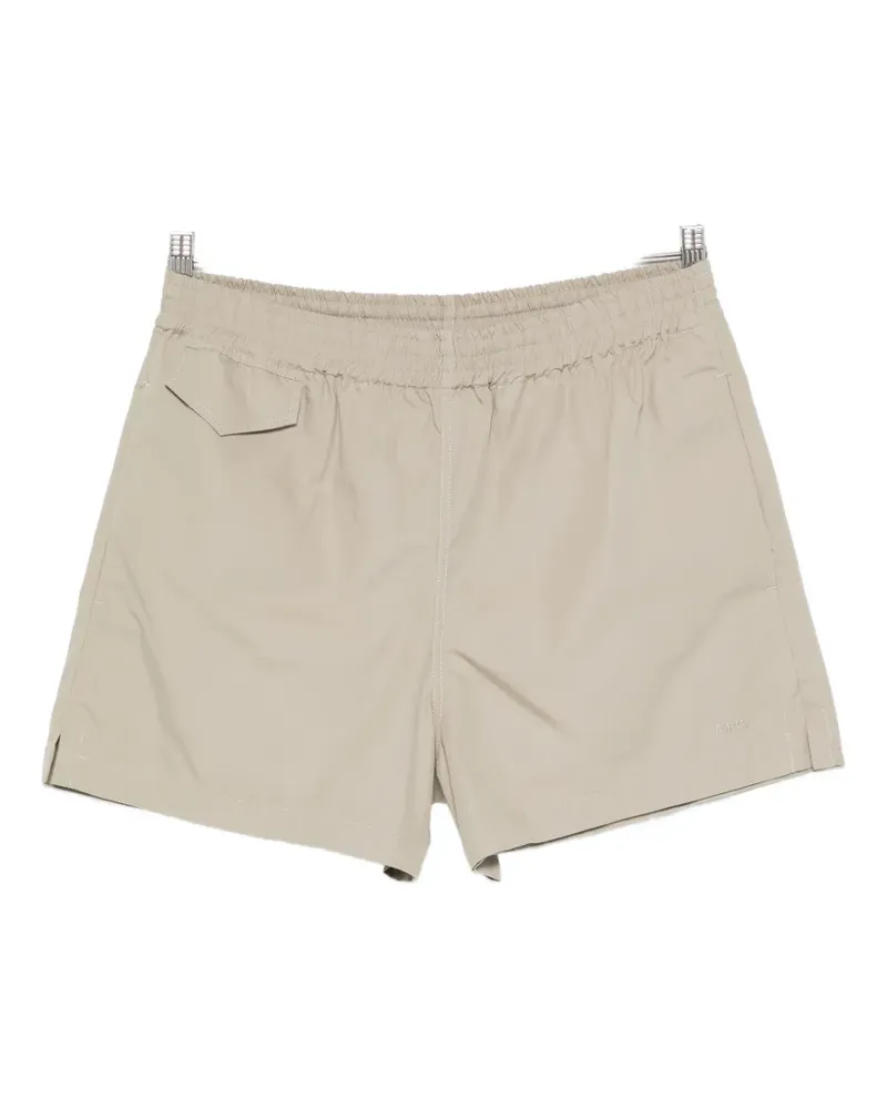 A.P.C. elasticated-waistband shorts - Grau Grau