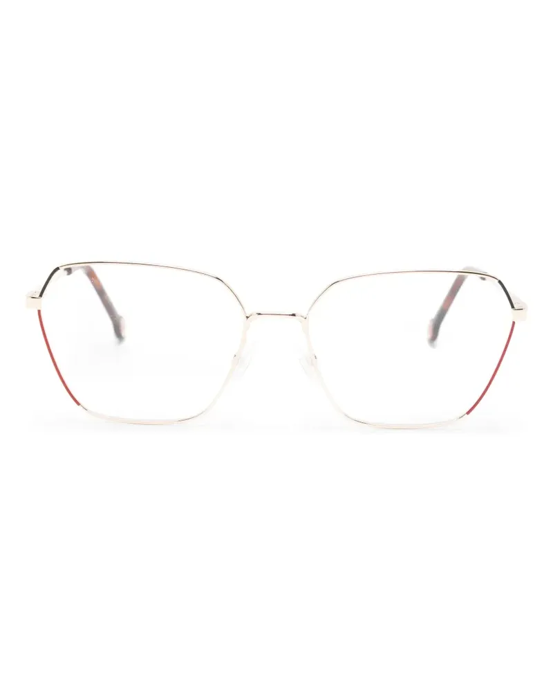 Carolina Herrera New York Brille mit geometrischem Gestell - Gold Gold