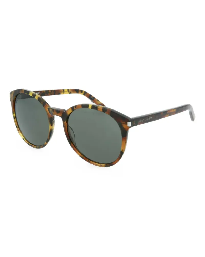 Saint Laurent Runde Classic 6 Sonnenbrille in Schildpattoptik - Braun Braun
