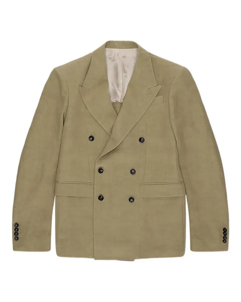 Fortela double-breasted flapped jacket - Nude Nude