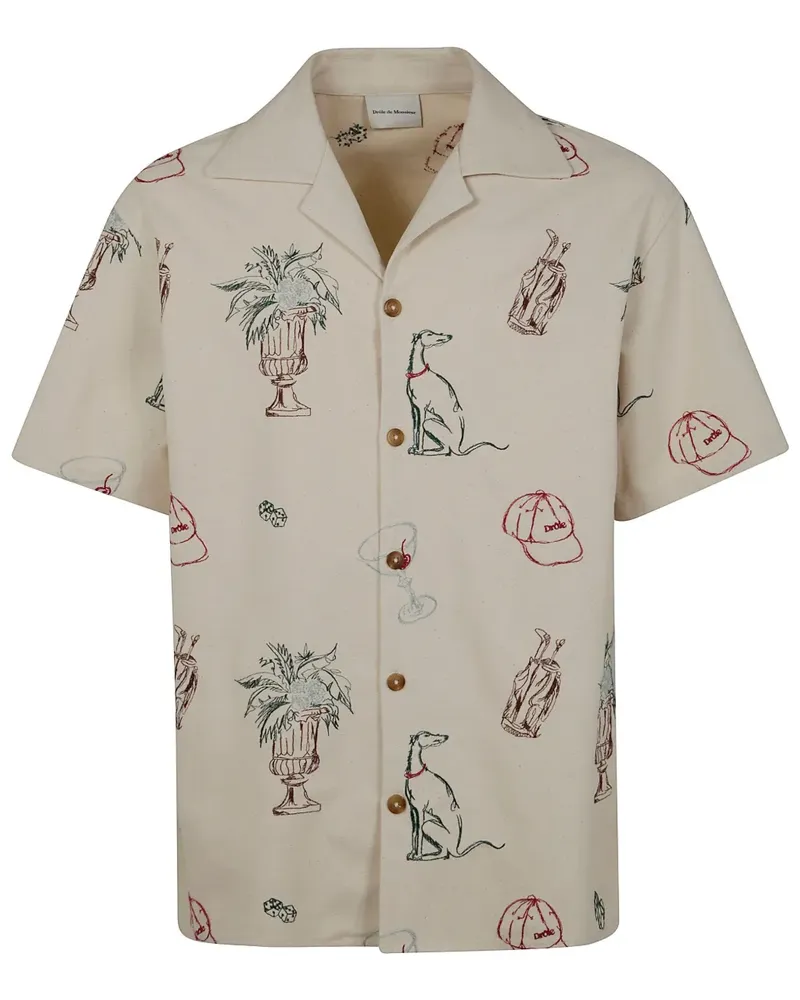 Drôle de Monsieur Hemd mit Print Nude