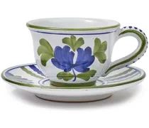 Blossom Set aus Teetasse und Untersetzer - Weiß