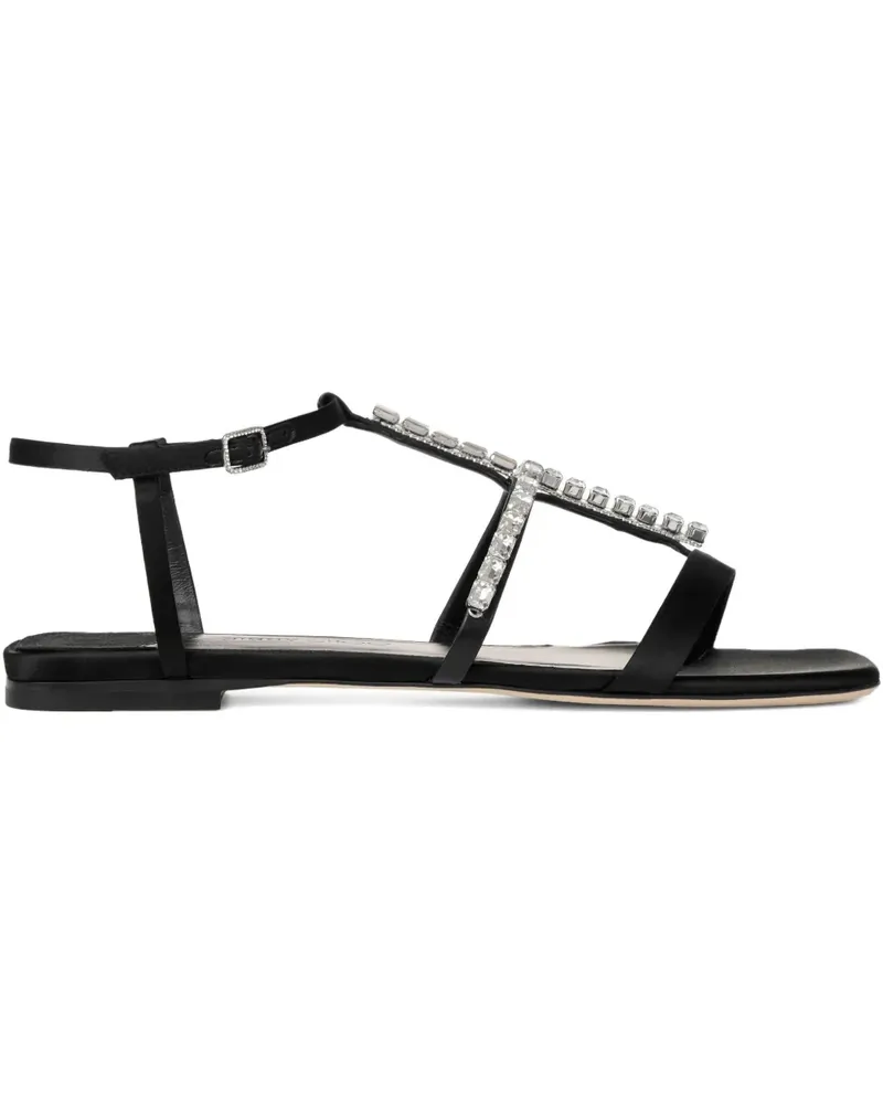 Jimmy Choo Flache Gwyn Sandalen - Schwarz Schwarz