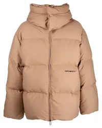 OFF-WHITE Race Daunenjacke aus Canvas Braun