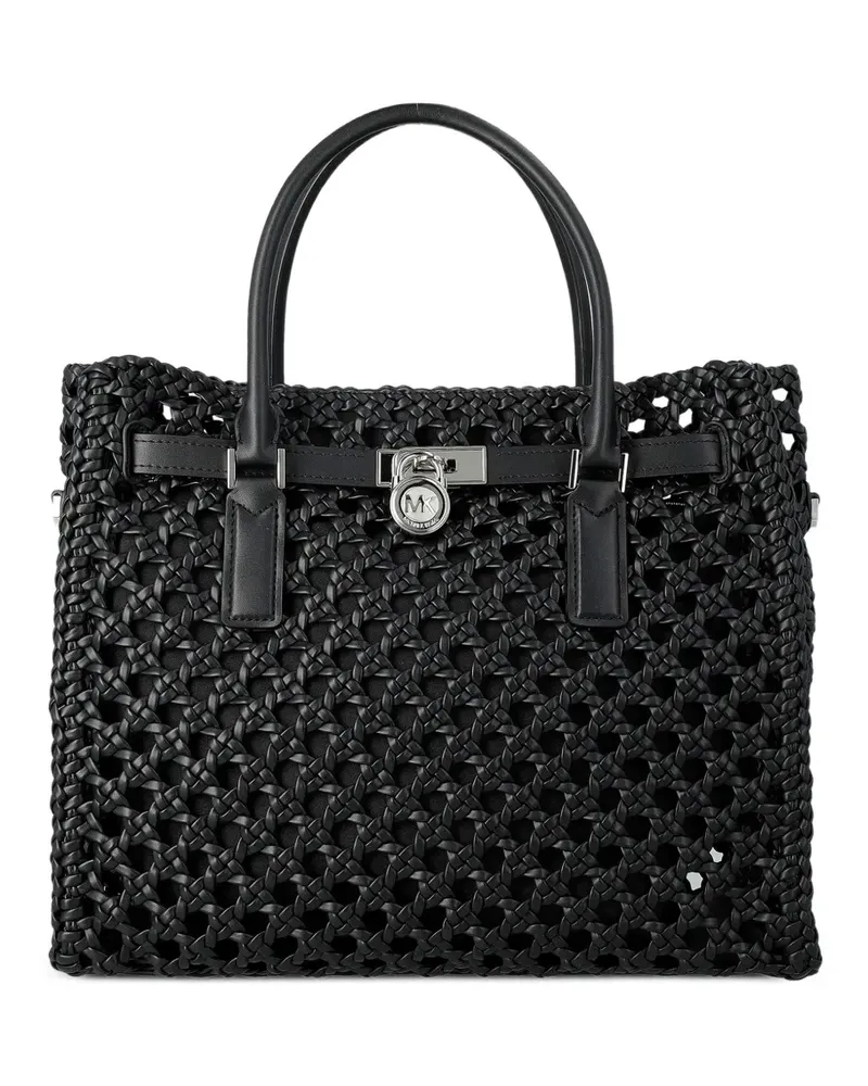 Michael Kors woven padlock tote bag - Schwarz Schwarz