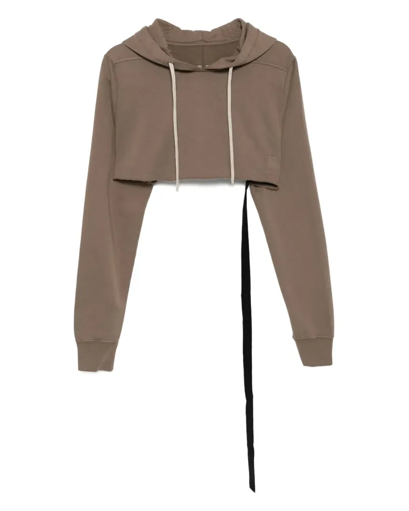DRKSHDW by Rick Owens Cropped-Hoodie - Braun Braun