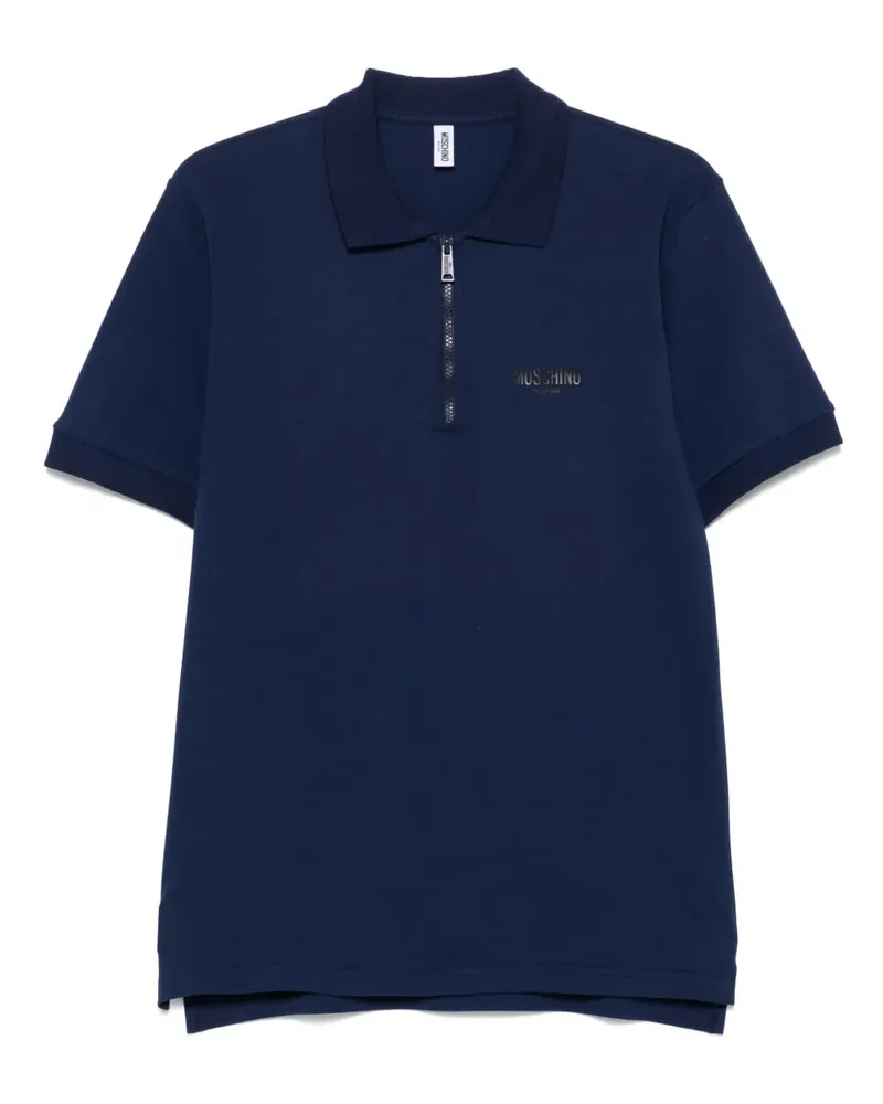 Moschino Poloshirt mit Logo-Print - Blau Blau