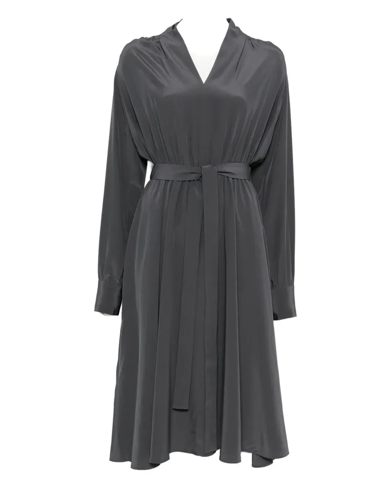 Joseph belted silk dress - Grau Grau