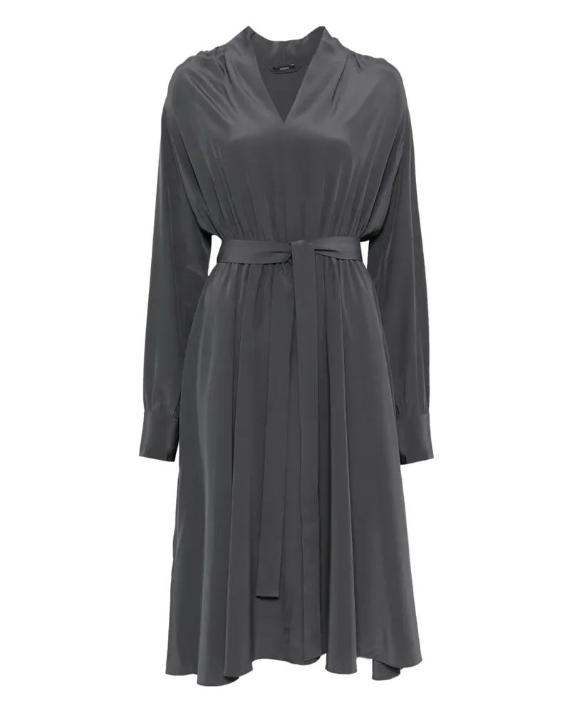 Joseph belted silk dress - Grau Grau