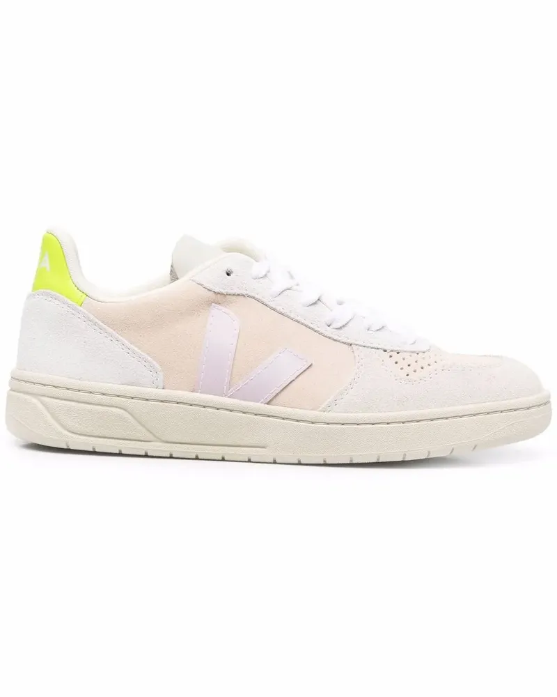 VEJA V-10 Sneakers in Colour-Block-Optik - Grau Grau