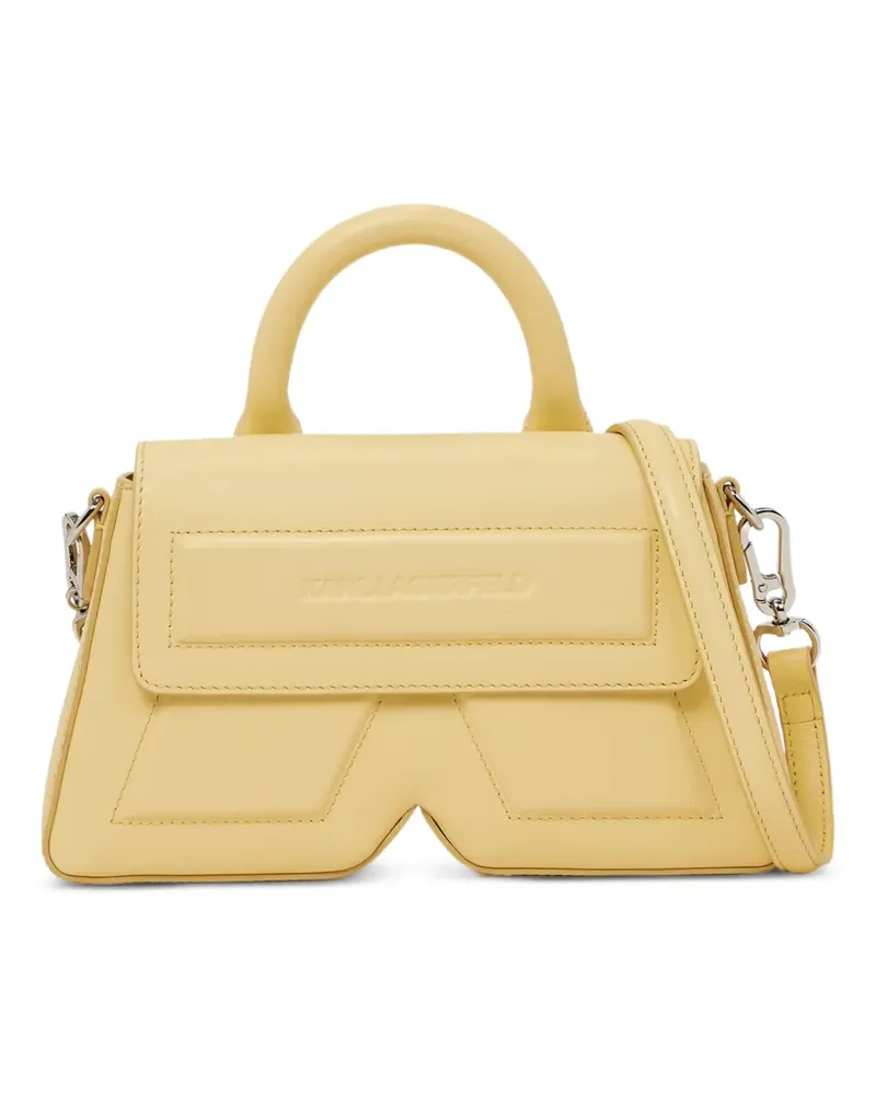 Karl Lagerfeld Ikon/K Tote Bag aus Leder - Gelb Gelb