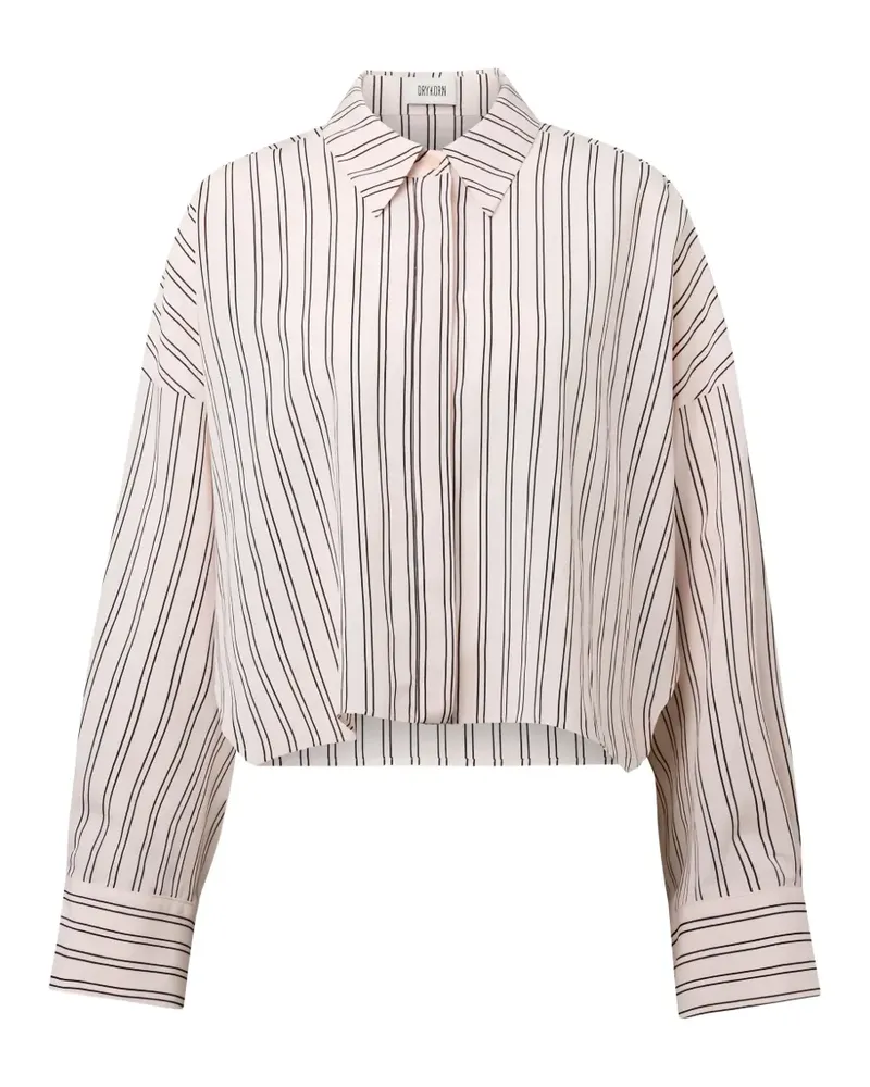 Drykorn Oshia striped long-sleeve shirt - Nude Nude