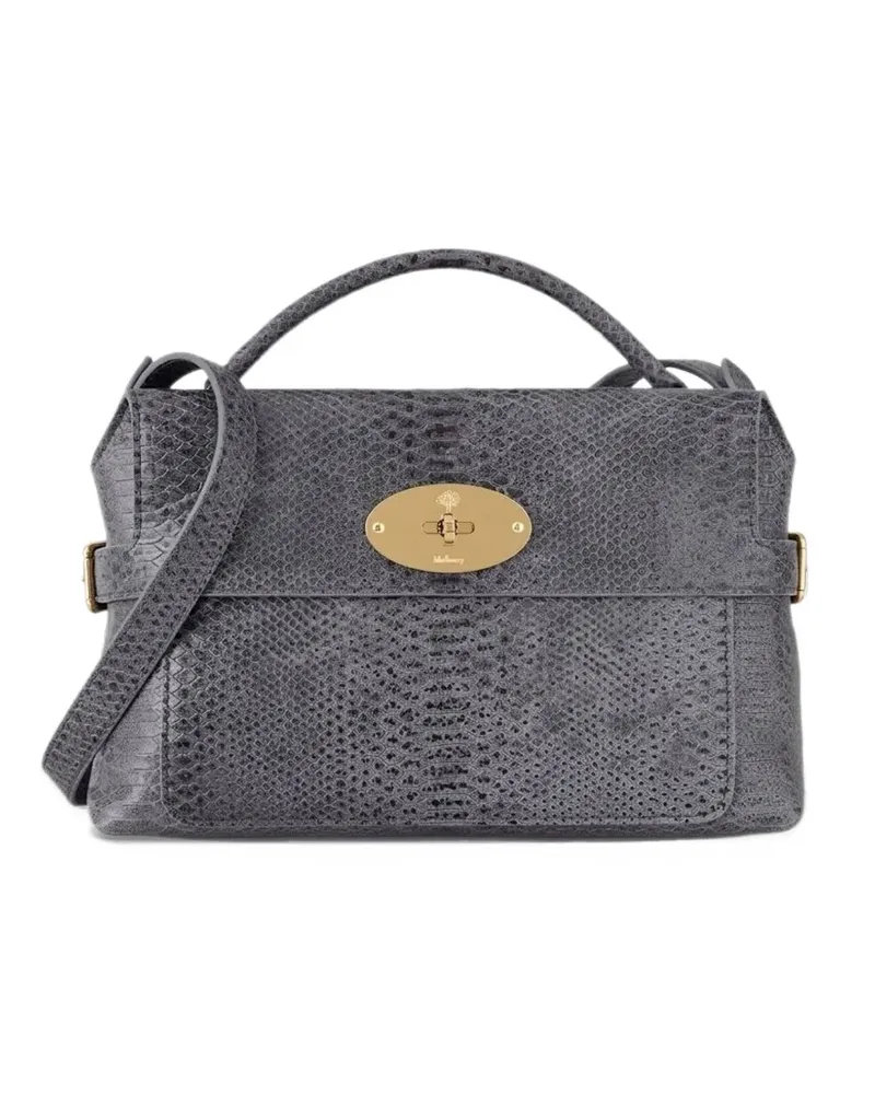 Mulberry small Stevie snake-effect tote bag - Grau Grau