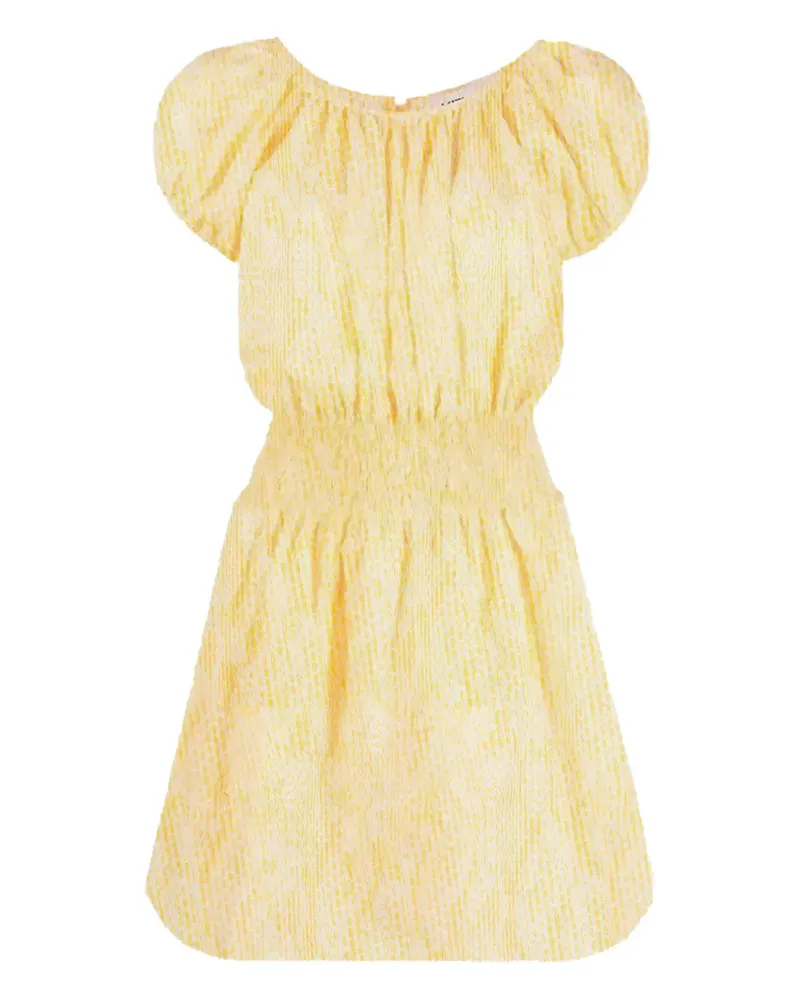 Kenzo elasticated snake-pattern mini dress - Gelb Gelb