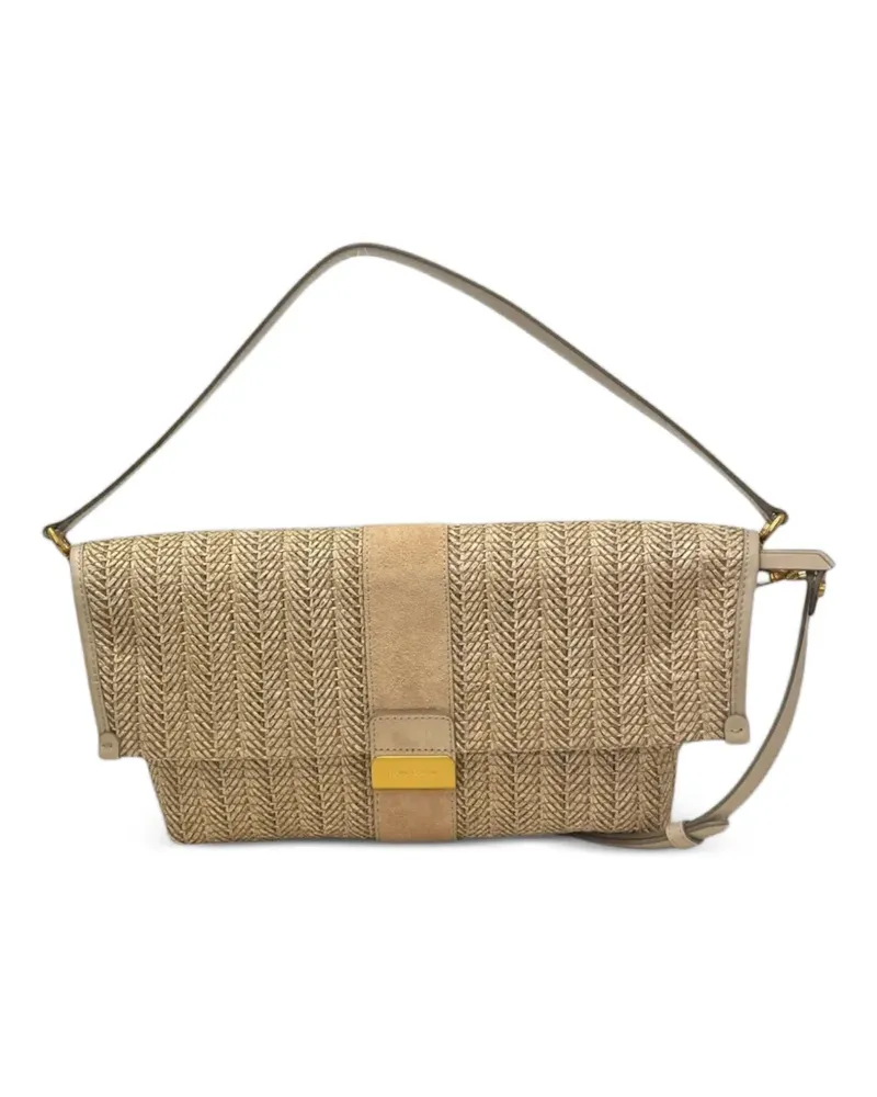 Gianni Chiarini Marigold woven clutch bag - Nude Nude