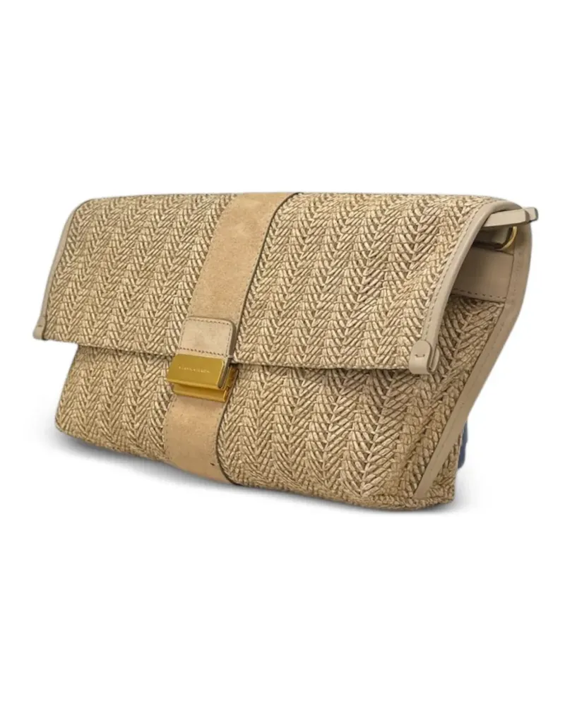 Gianni Chiarini Marigold woven clutch bag - Nude Nude