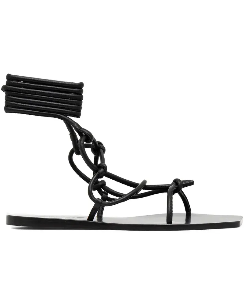 Rick Owens Lilies Penta Sandalen mit Knoten - Schwarz Schwarz