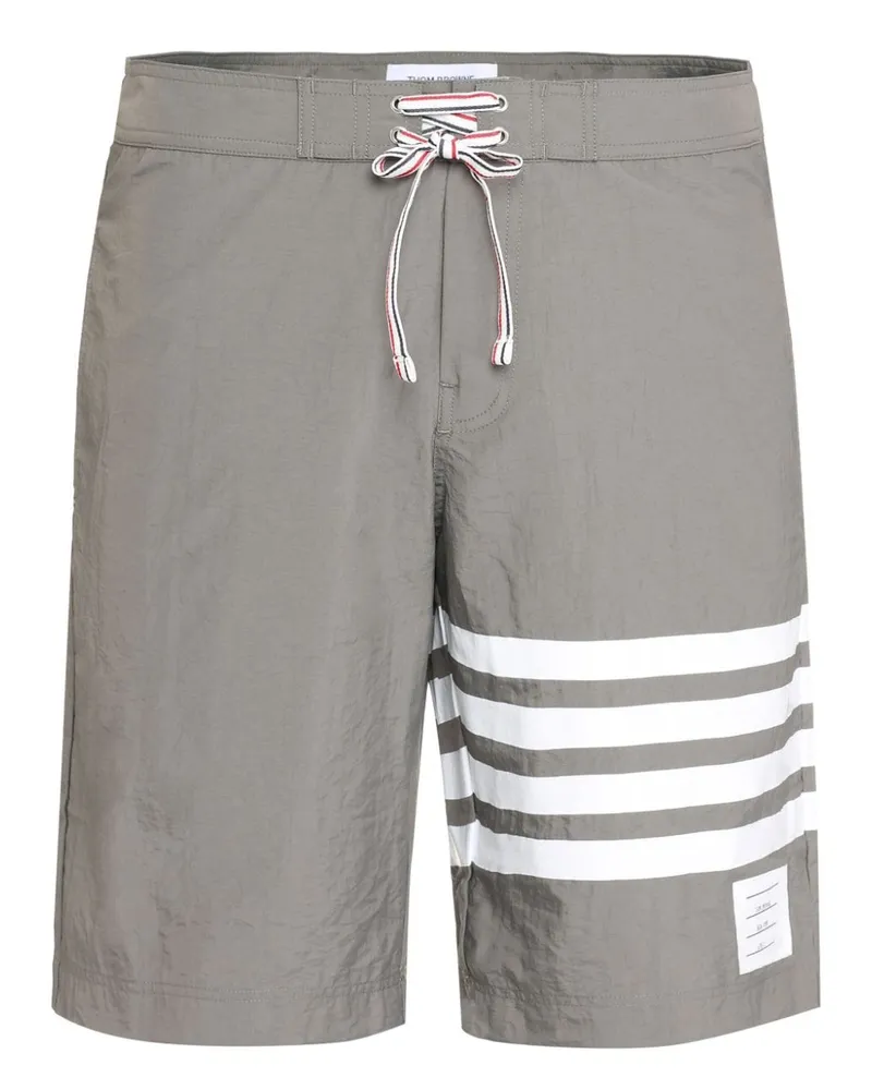 Thom Browne Badeshorts mit Streifen - Grau Grau