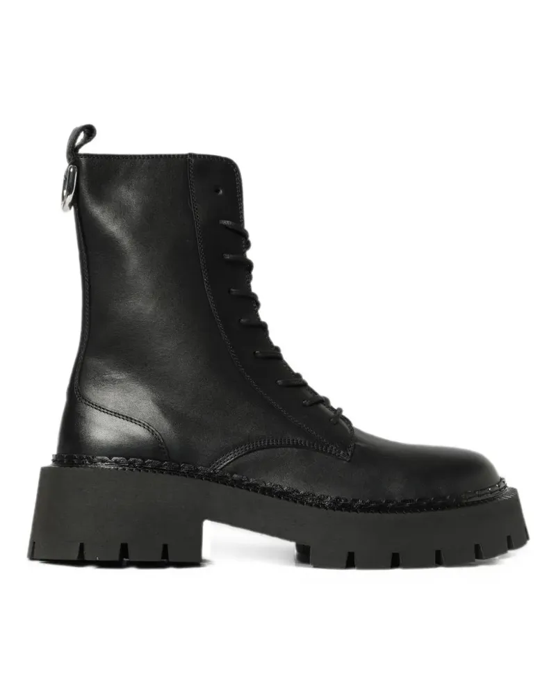 Vic Matié lace-up leather ankle boots - Schwarz Schwarz