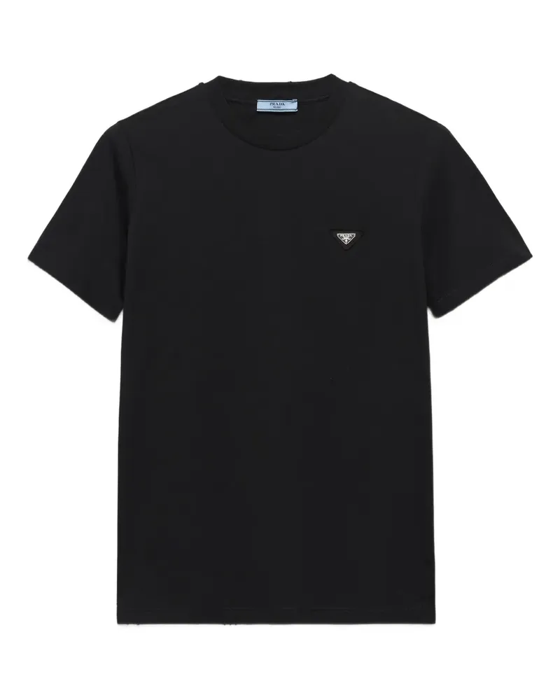Prada Klassisches T-Shirt - Schwarz Schwarz