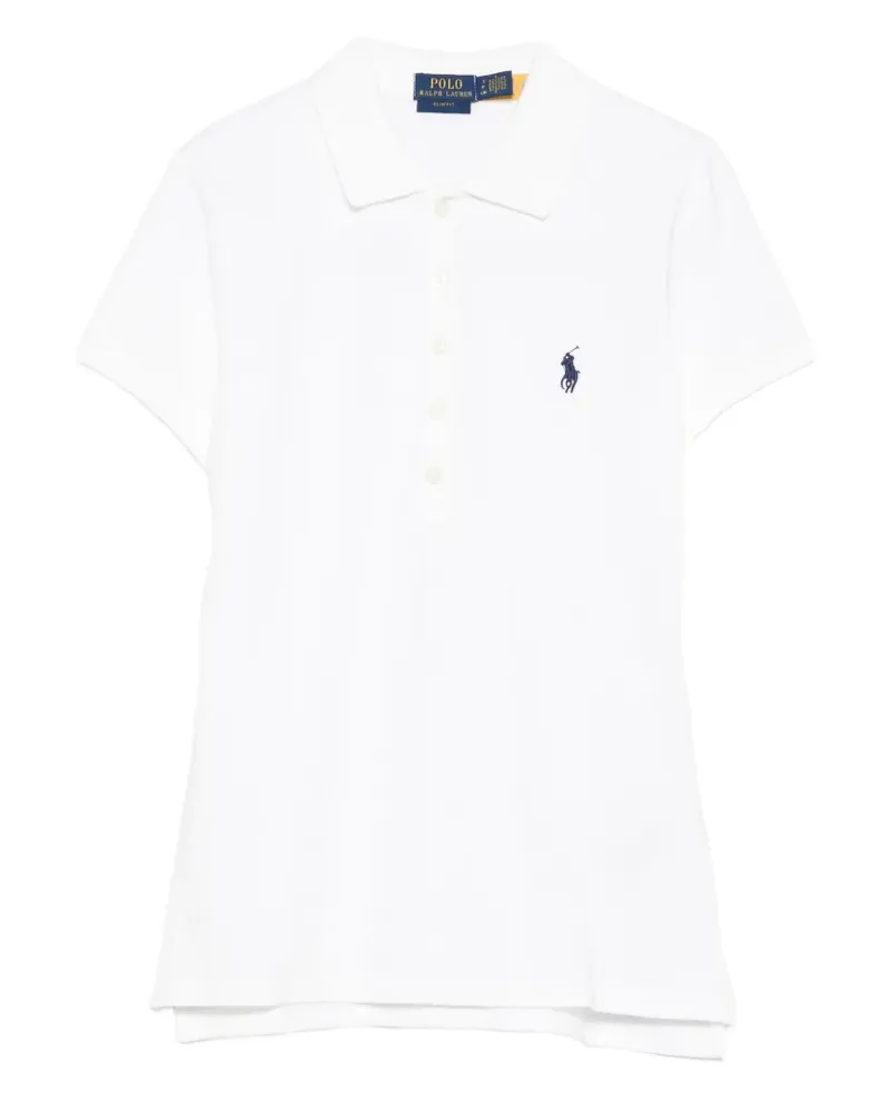 Ralph Lauren logo-embroidered polo top - Nude Nude
