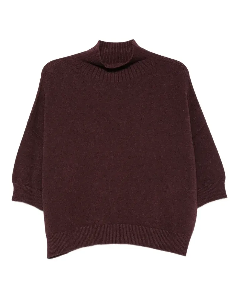 IMPERIAL ribbed-trim sweater - Violett Violett