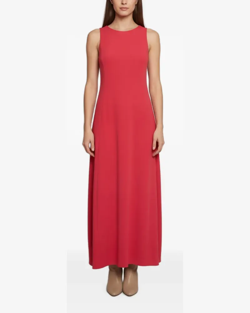 Max Mara Ärmelloses Maxikleid aus Krepp - Rot Rot