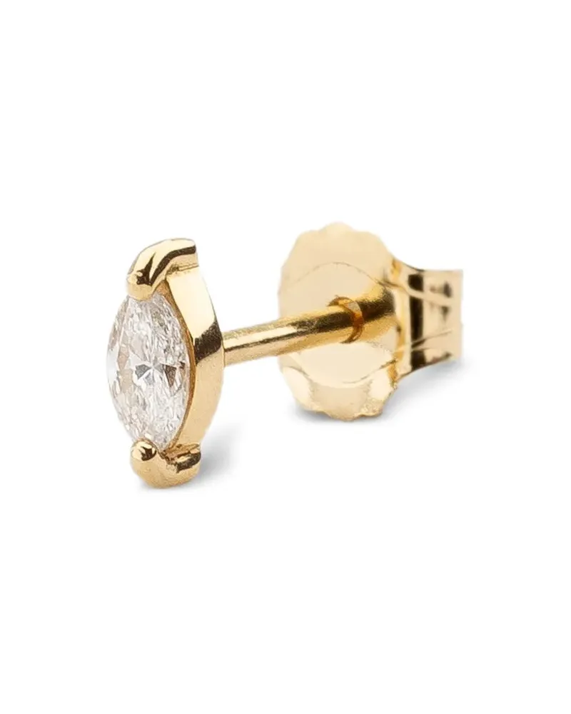 WHITE BIRD 18K yellow gold Marquise diamond earring Gold