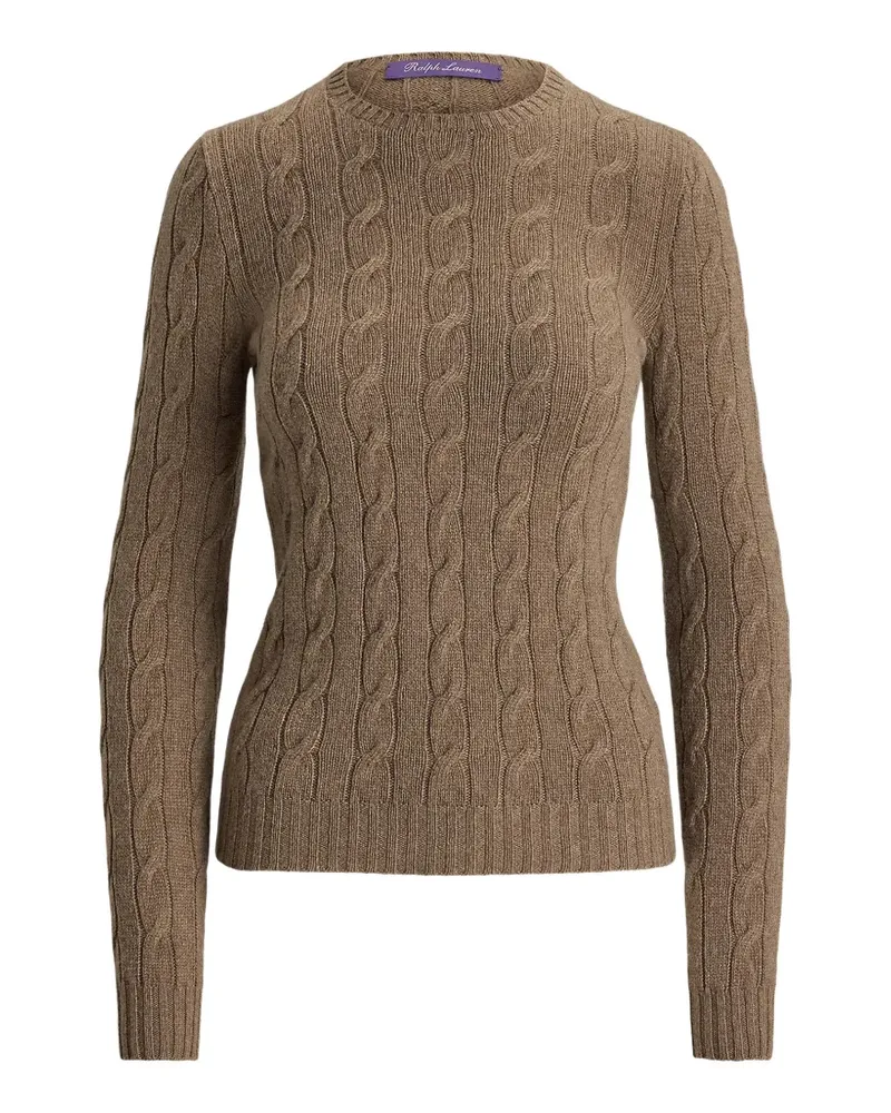 Ralph Lauren Kaschmirpullover mit Zopfmuster - Braun Braun