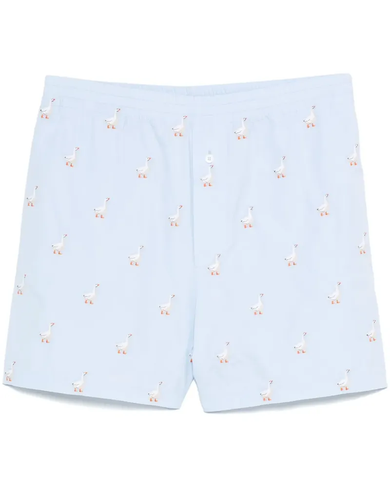Moschino Shorts mit Entenstickerei - Blau Blau
