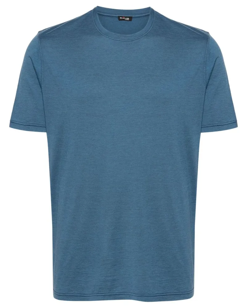 Kiton T-Shirt mit Rundhalsausschnitt - Blau Blau