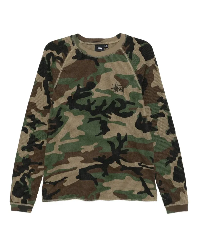 Stüssy T-Shirt mit Camouflage-Print - Nude Nude