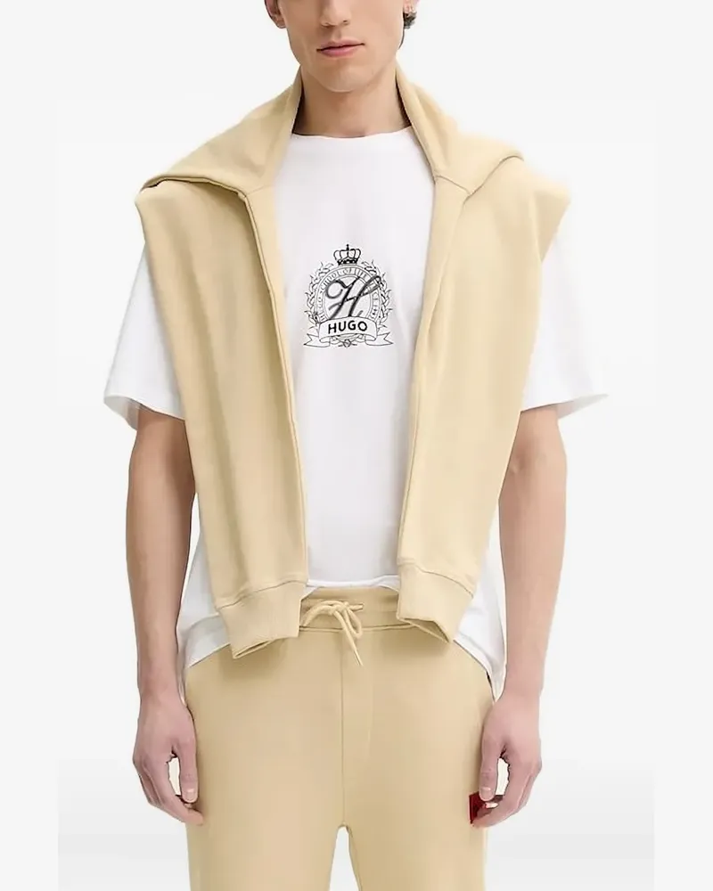 HUGO BOSS Hoodie mit Logo-Patch - Nude Nude