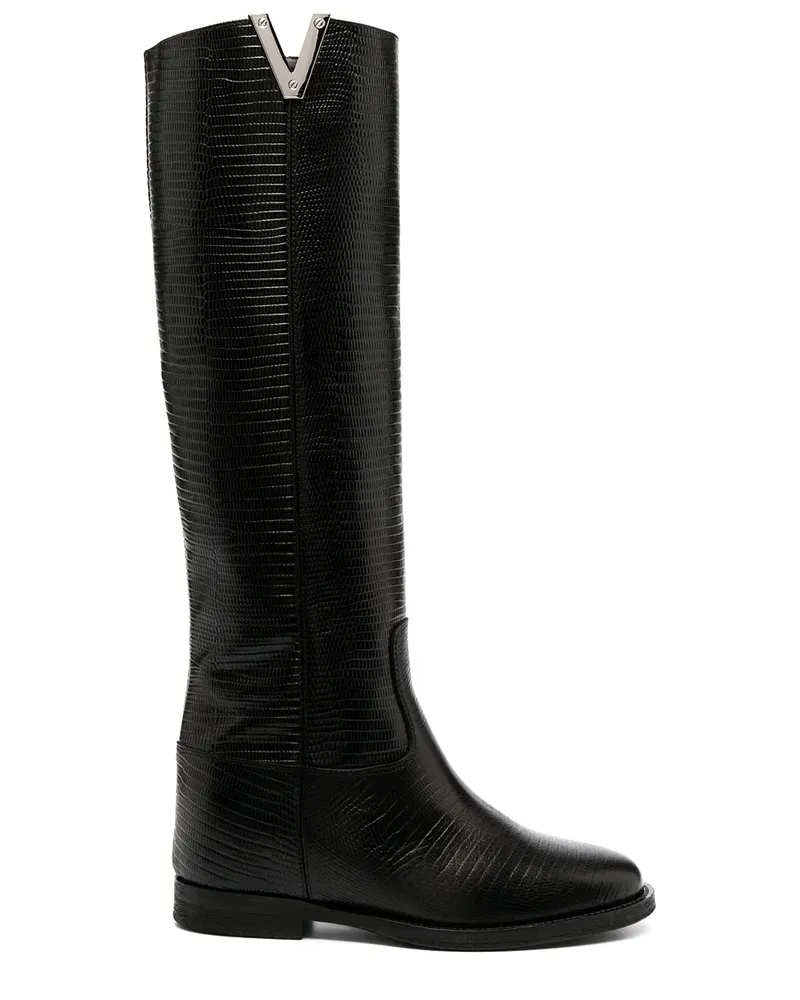 Via Roma 15 Kniehohe Stiefel - Schwarz Schwarz