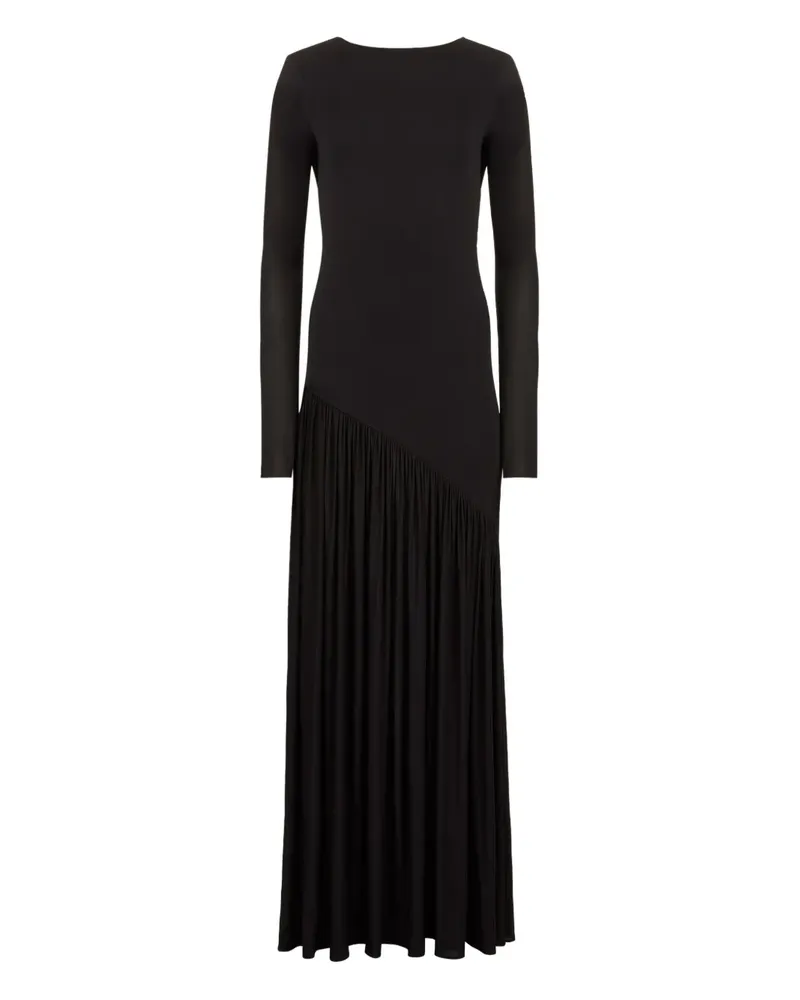 Nina Ricci Asymmetrisches Maxikleid - Schwarz Schwarz