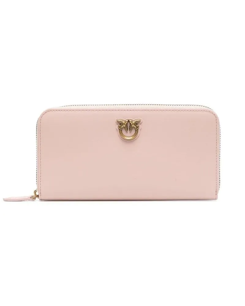Pinko Portemonnaie mit Logo-Schild - Rosa Rosa