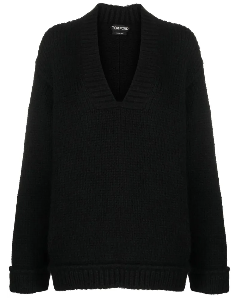 Tom Ford Pullover mit V-Ausschnitt - Schwarz Schwarz
