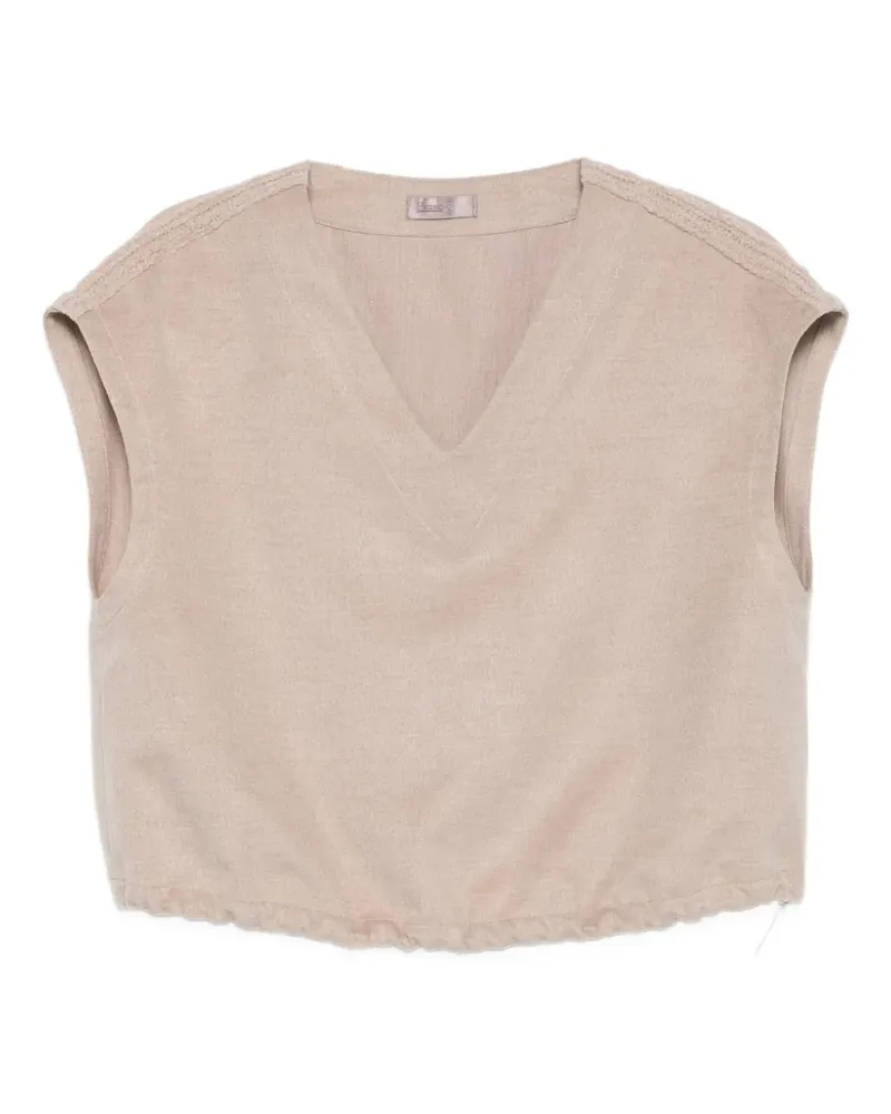 Herno V-neck vest - Nude Nude