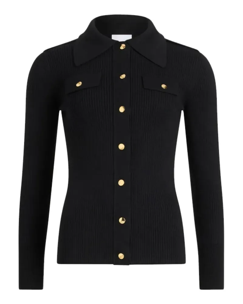 Patou Gerippter Cardigan - Schwarz Schwarz
