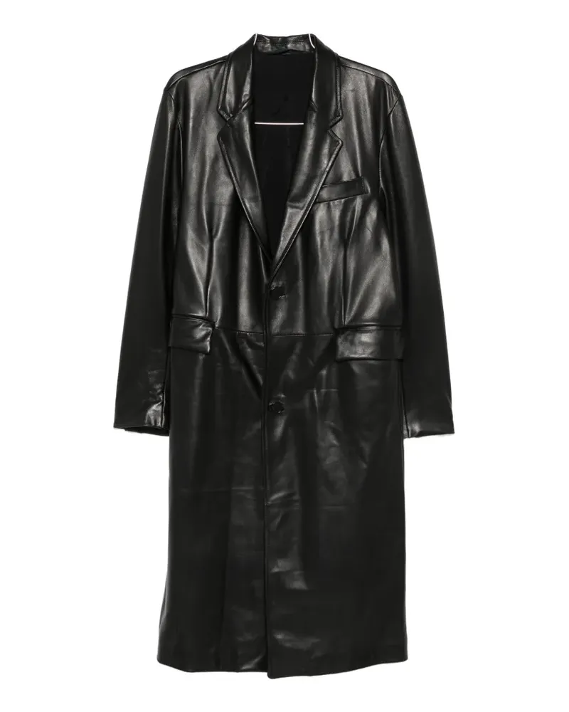 Salvatore Santoro single-breasted leather jacket - Schwarz Schwarz