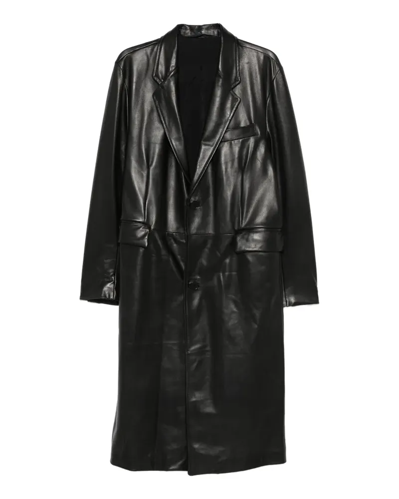 Salvatore Santoro Einreihige Lederjacke - Schwarz Schwarz