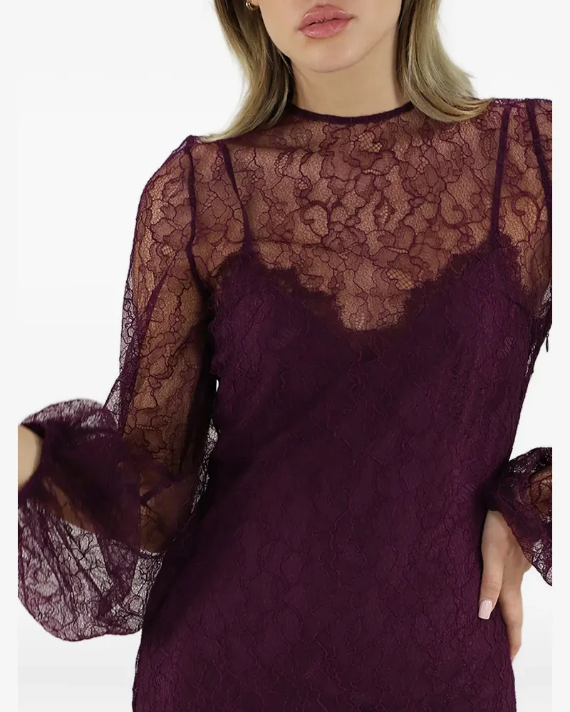 Twin-Set Maxikleid aus Spitze - Violett Violett