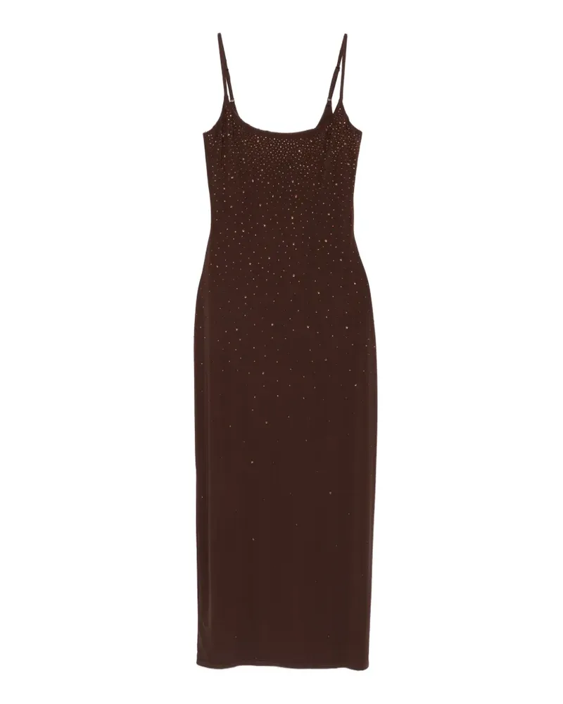 MC2 Saint Barth rhinestone-embellished scoop-neck maxi dress - Braun Braun
