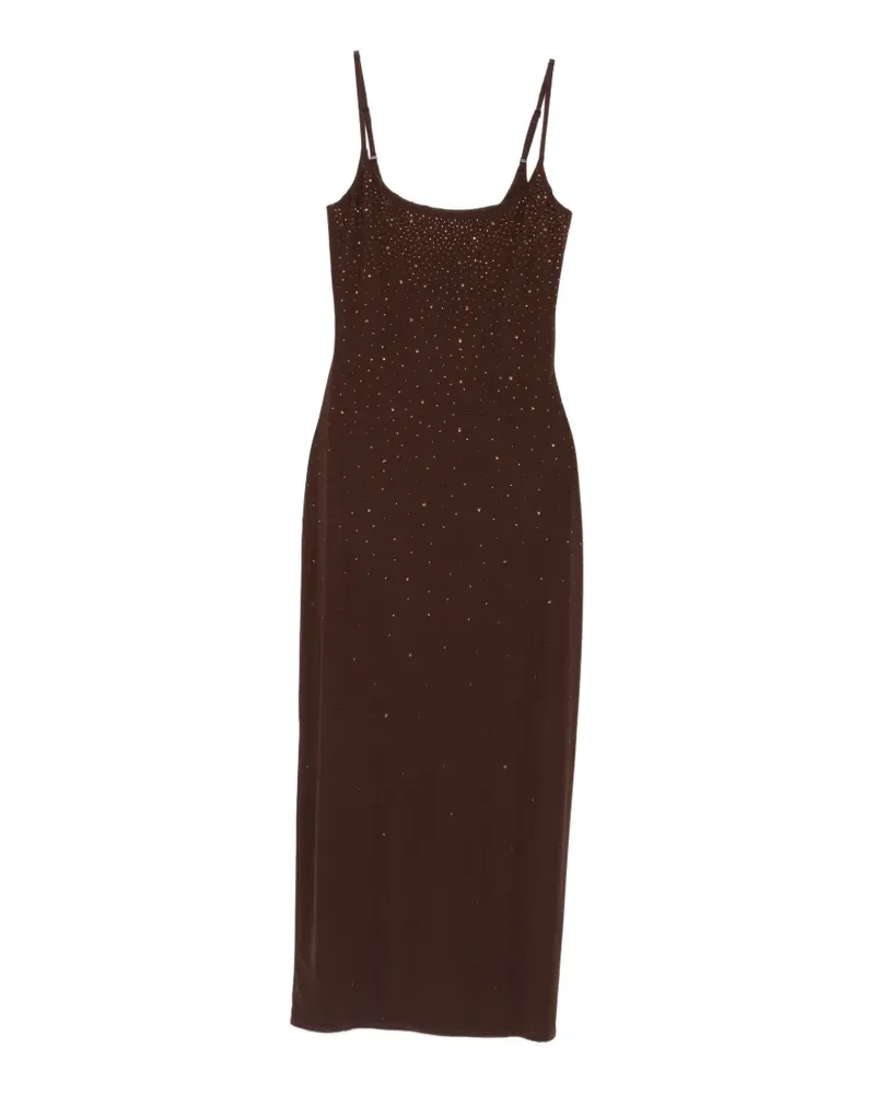 MC2 Saint Barth rhinestone-embellished scoop-neck maxi dress - Braun Braun